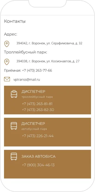 Корпоративный сайт «Главный перевозчик Воронежа», изображение 5